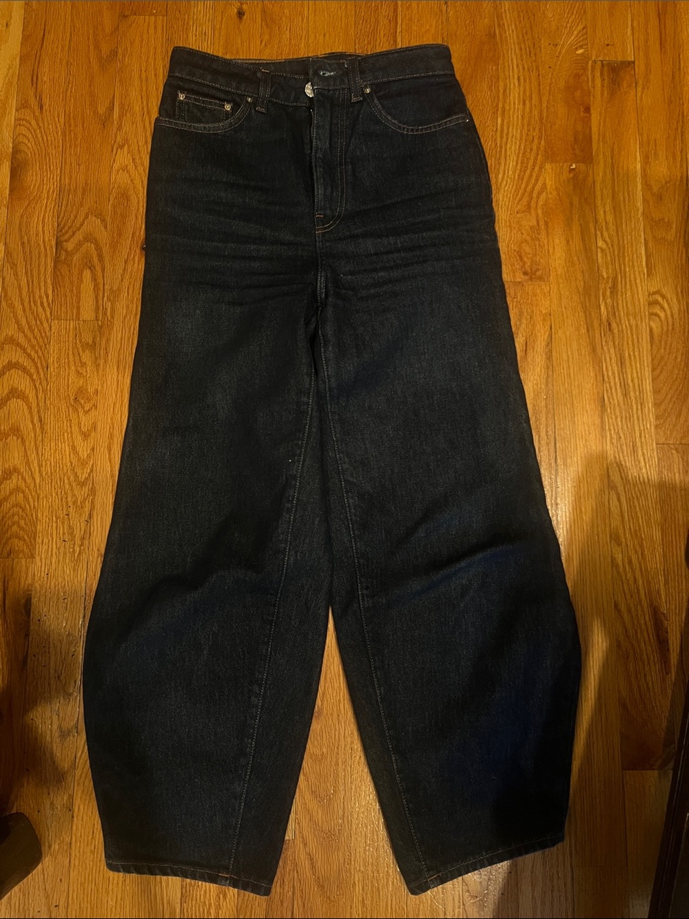Toteme Indigo Barrel-Leg Denim Jeans